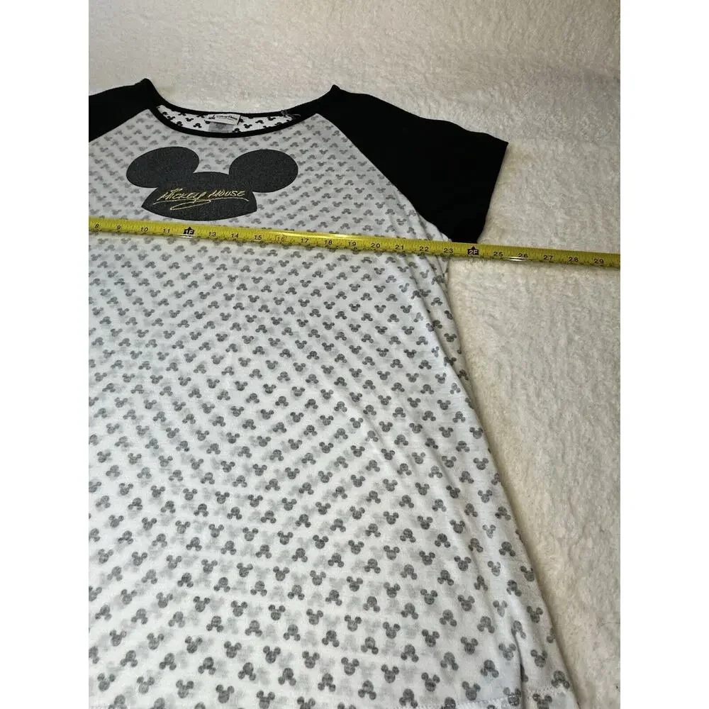 Disney Parks Womens Mickey Mouse Soft Black/White Top Shirt Loose Fit Size XXL - Picture 2 of 4